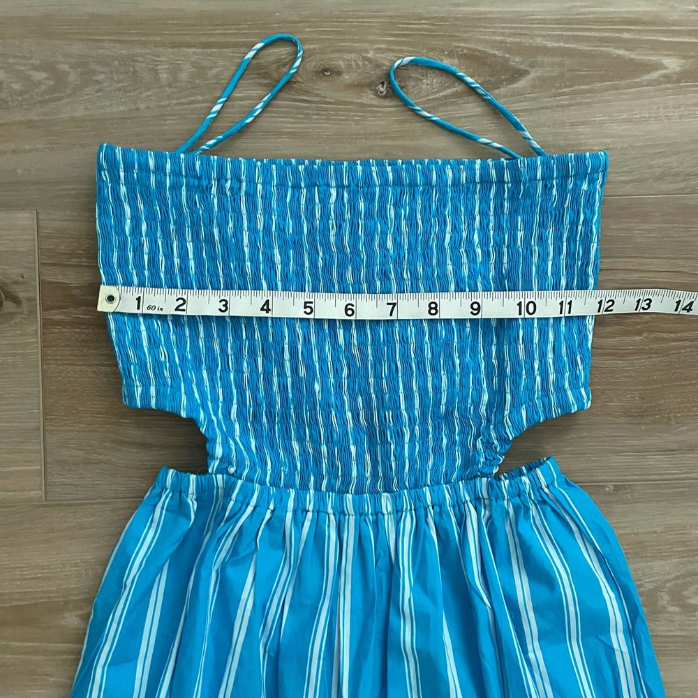 NWT Faithfull the Brand Baylee Jumpsuit Maya Stripe Print Blue size 2 - Picture 4 of 11